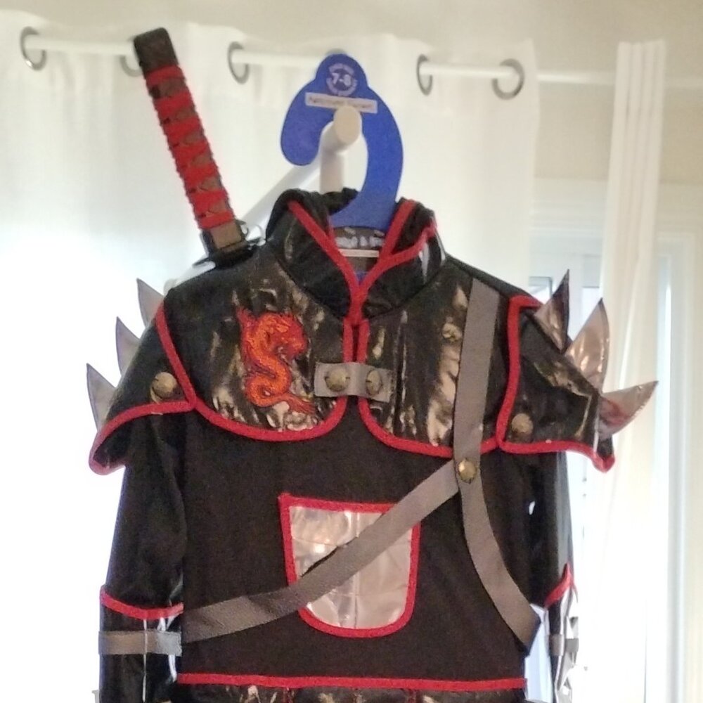 Dragon Ninja Costume for Kids - Black and Red